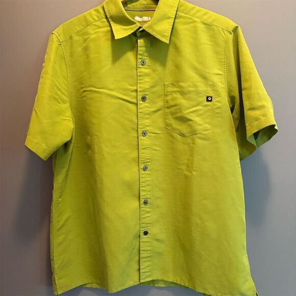Marmot Men's L Green Short Sleeve Button-Up Shirt Casual Summer - Picture 1 of 10